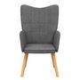 Voir la diapositive 3 : VIDAXL Chaise de relaxation Gris fonce Tissu