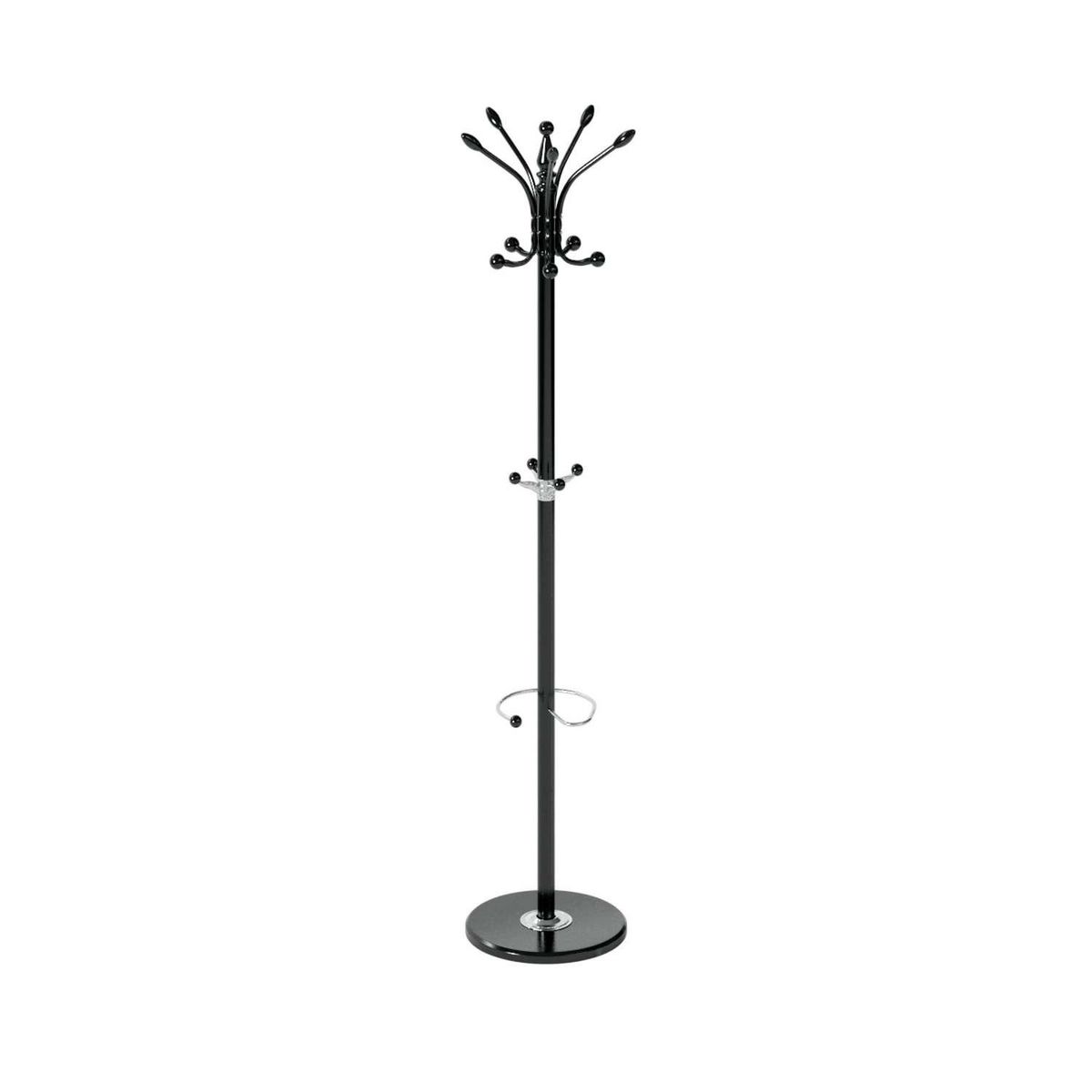 FIVE Porte manteaux et parapluies avec 12 tiges en métal - Noir