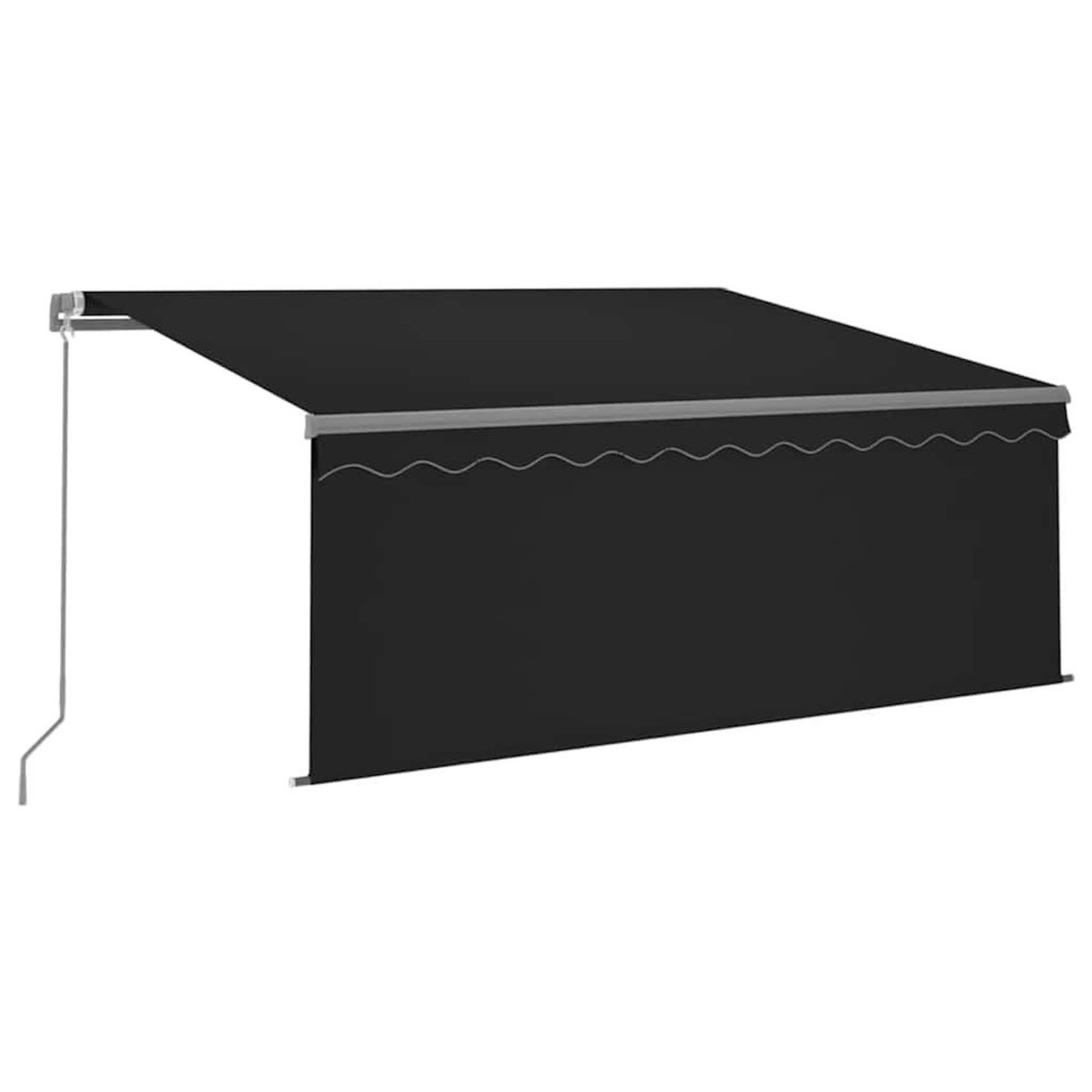 VIDAXL Auvent retractable manuel avec store 3,5x2,5 m Anthracite