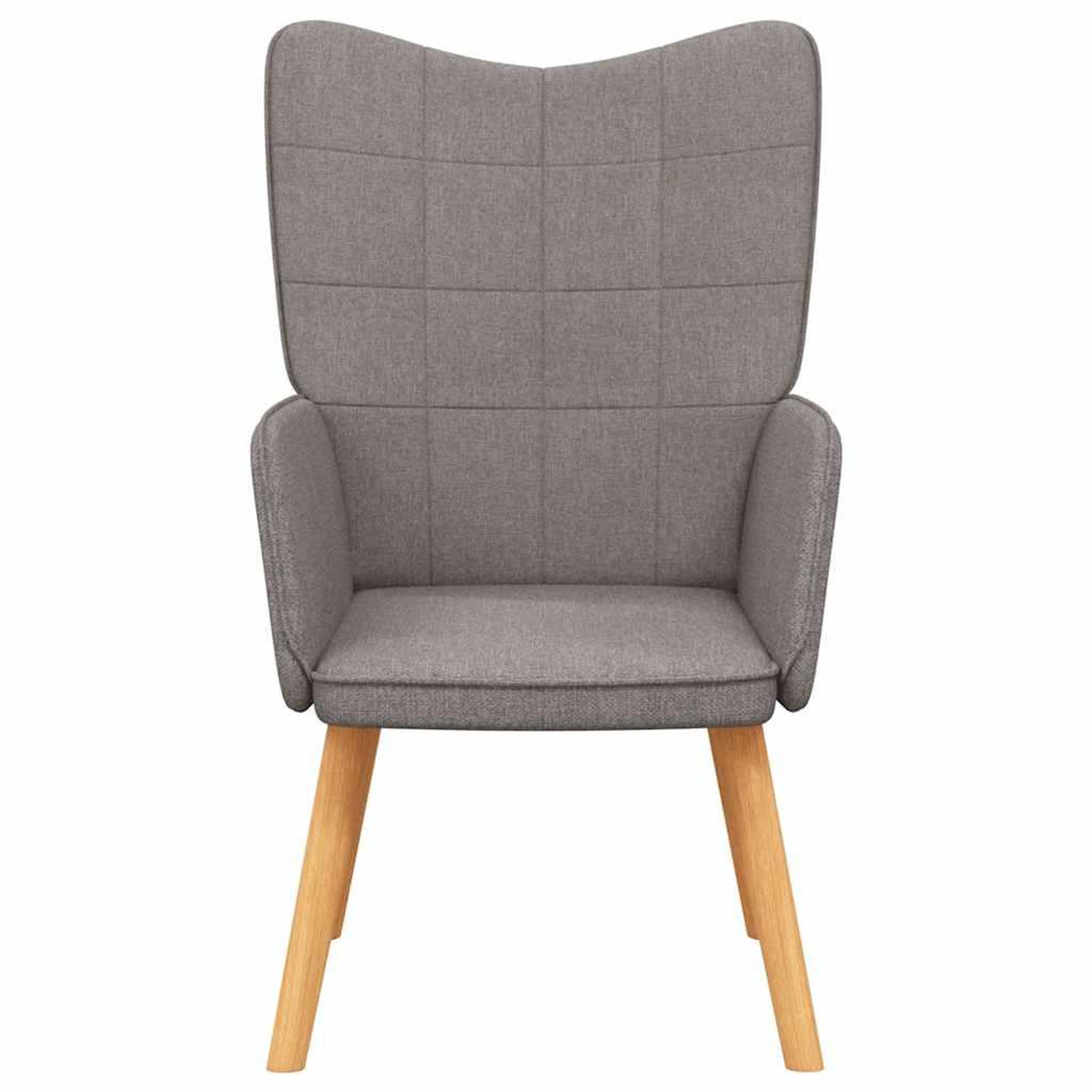 Voir la diapositive 3 : VIDAXL Chaise de relaxation Taupe Tissu