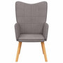 Voir la diapositive 3 : VIDAXL Chaise de relaxation Taupe Tissu