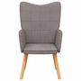 Voir la diapositive 3 : VIDAXL Chaise de relaxation Taupe Tissu