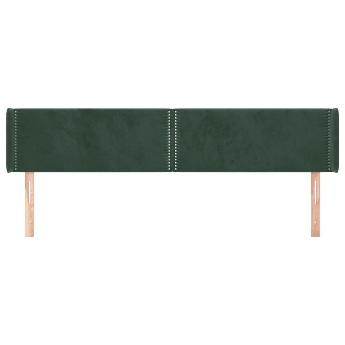 VIDAXL Tete de lit avec oreilles Vert fonce 203x16x78/88 cm Velours