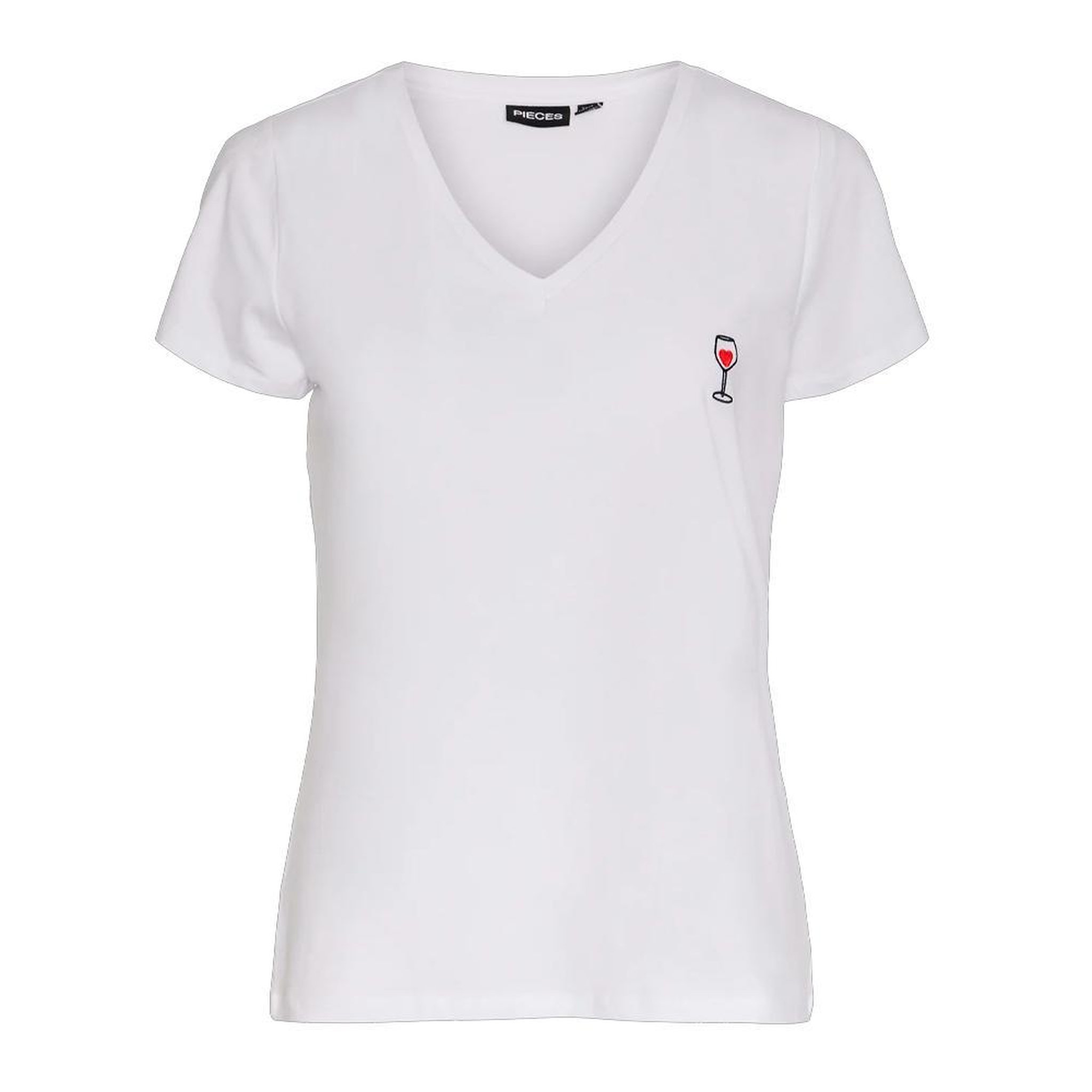 Pieces T shirt  Femme Pieces Merima. Coloris disponibles : Blanc