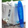 Voir la diapositive 2 : CDTS Skateboard RETRO avec enceinte Bluetooth et plateau lumineux transparent - Bleu
