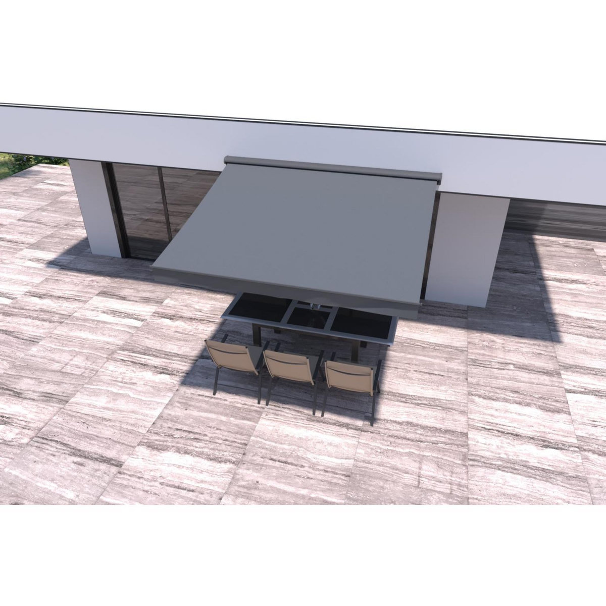 CONCEPT USINE Store banne 3 x 2,5 m gris LOZIO
