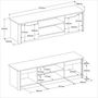 Voir la diapositive 8 : Meuble TV 2 portes 2 niches L150 cm MARGOT