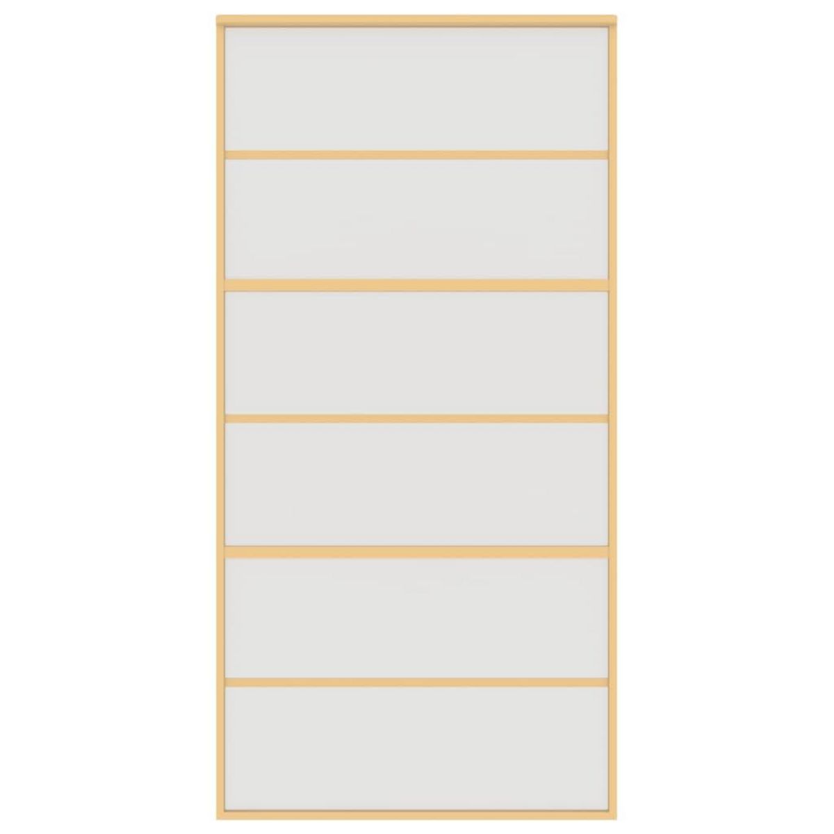 VIDAXL Porte coulissante dore 102,5x205 cm verre ESG depoli aluminium