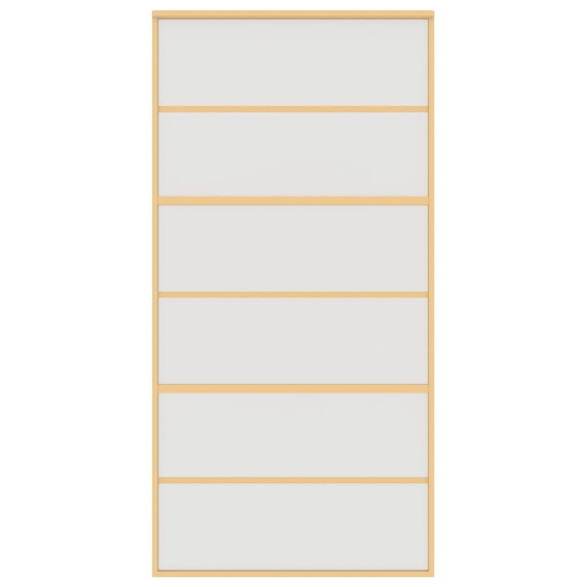 VIDAXL Porte coulissante dore 102,5x205 cm verre ESG depoli aluminium