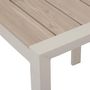Voir la diapositive 5 : HESPERIDE Table de jardin fixe en aluminium effet bois 2 places EVASION