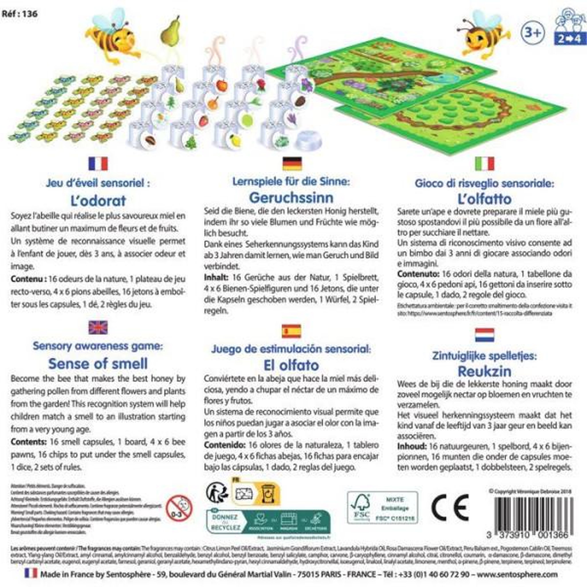 Voir la diapositive 4 : Sentosphere Jeu Sensoriel - SENTOSPHERE - L'Odorat - Associer une odeur a une image - Des 3 ans