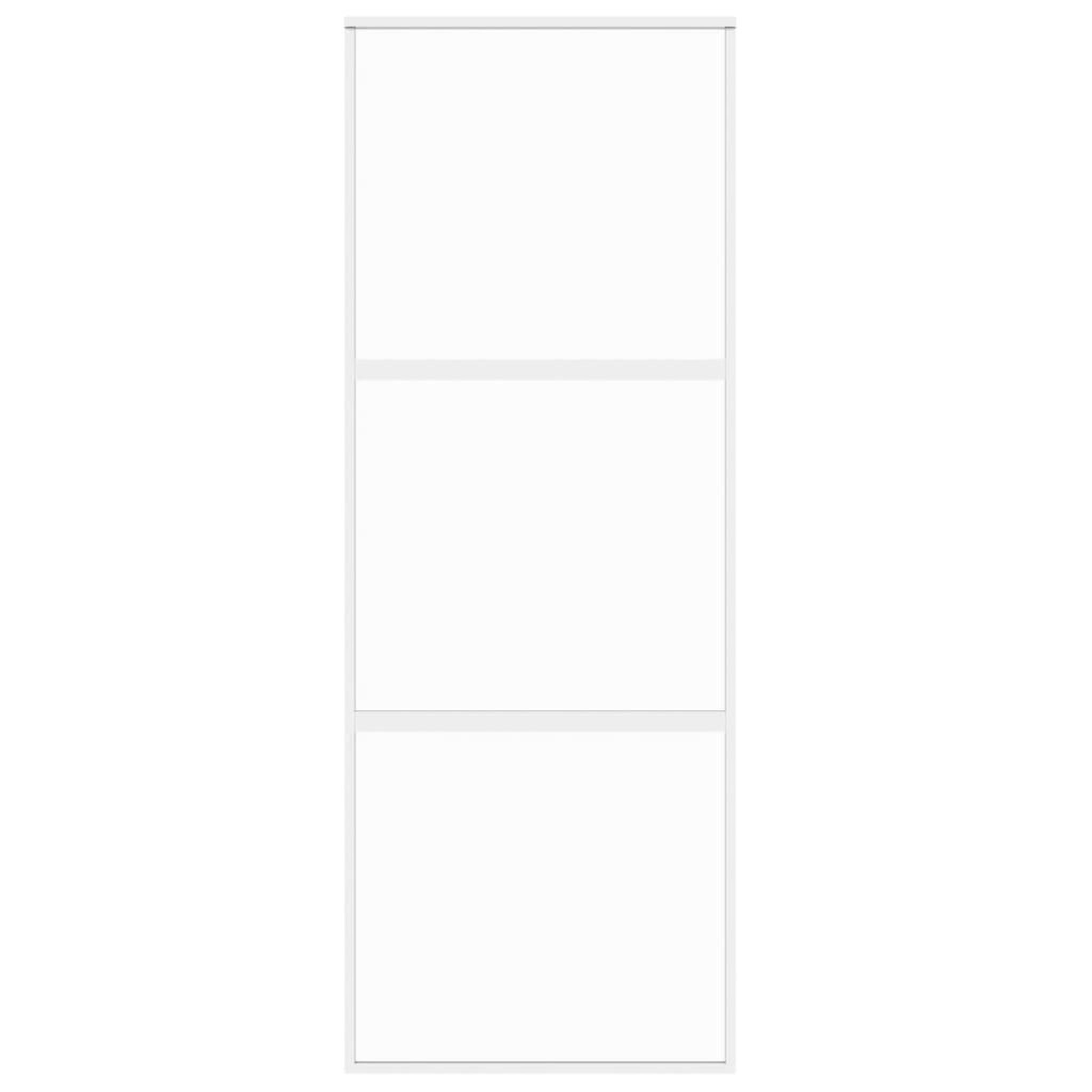 Voir la diapositive 4 : VIDAXL Porte coulissante blanc 76x205 cm verre trempe aluminium