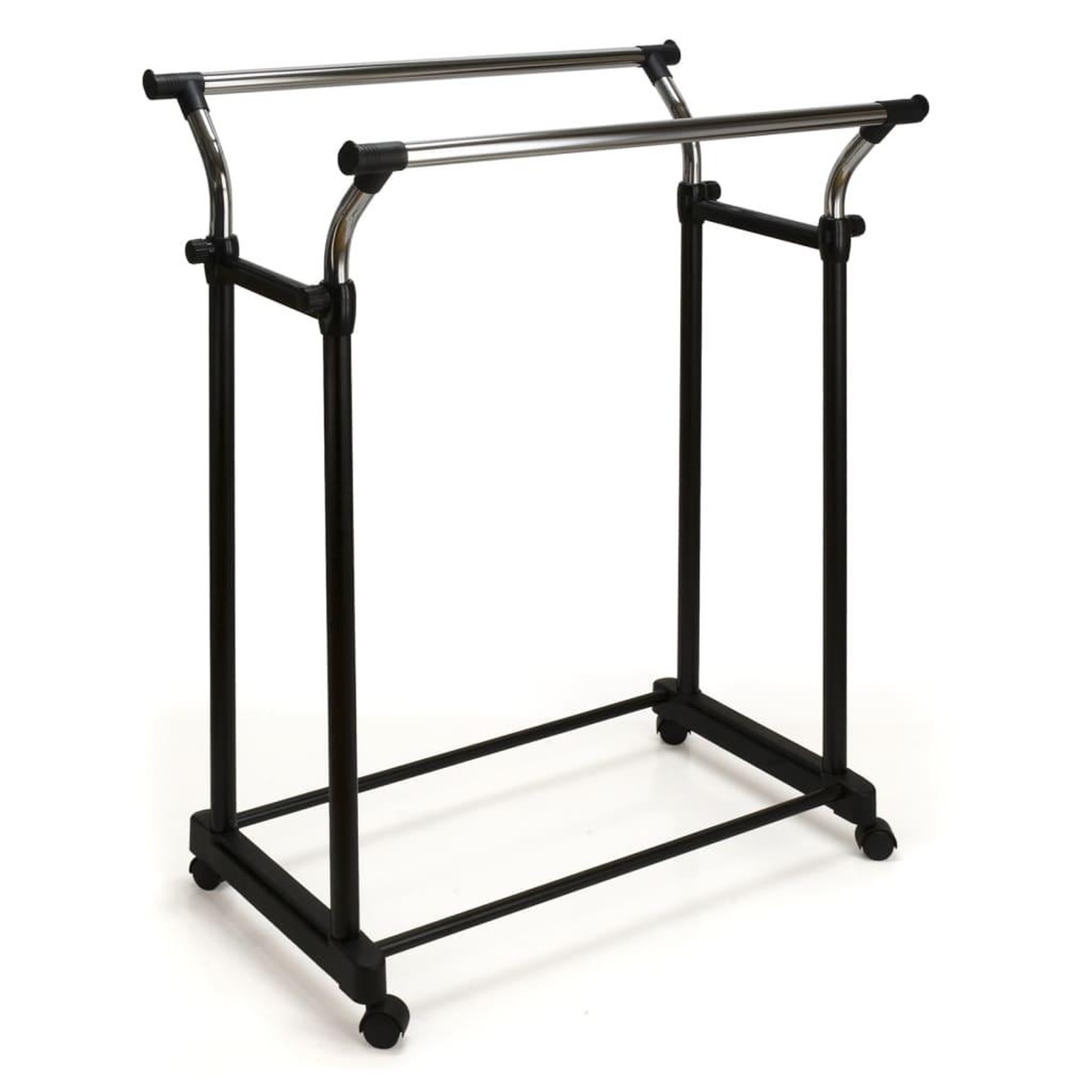Voir la diapositive 2 : V-Part V-Part Porte-vetements Hauteur reglable 4 roues Double