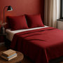 Voir la diapositive 2 : Home collection Drap plat 100% coton uni