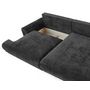 Voir la diapositive 3 : LISA DESIGN Nelly - canapé d'angle droit 4 places convertible avec coffre en velours texturé