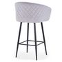 Voir la diapositive 4 : Paris Prix Tabouret de Bar en Velours  Kandi  106cm Argent