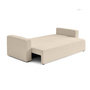 Voir la diapositive 3 : BEST MOBILIER Topaze - canapé 3 places - convertible avec coffre - en tissu velours relief
