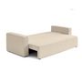 Voir la diapositive 3 : BEST MOBILIER Topaze - canapé 3 places - convertible avec coffre - en tissu velours relief