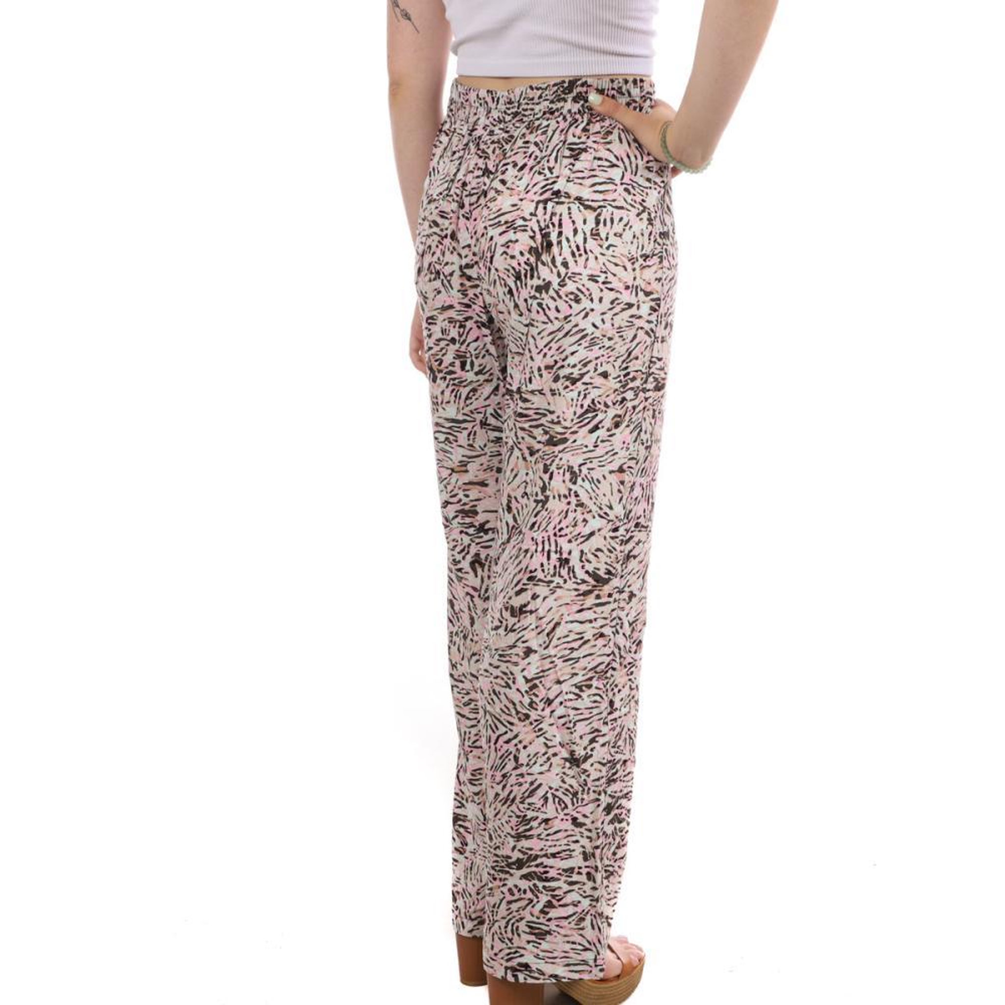 Voir la diapositive 2 : Vero Moda Pantalon Rose/Turquoise Femme Vero Moda Easy