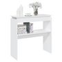 Voir la diapositive 3 : VIDAXL Table console blanc 80x30x80 cm bois d'ingenierie