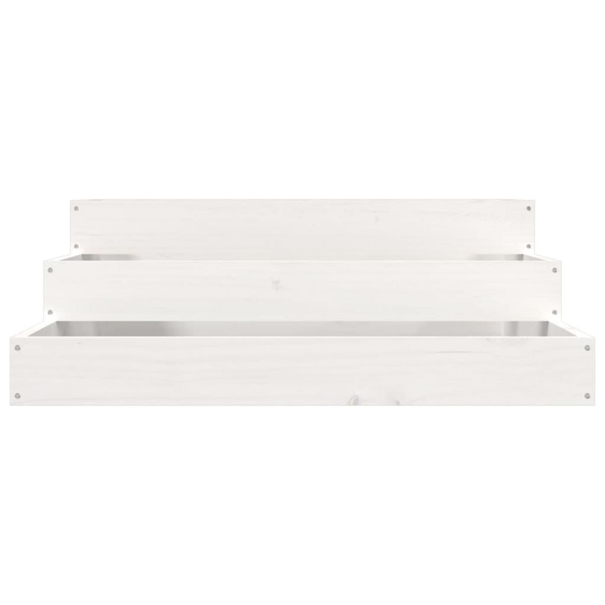 VIDAXL Jardiniere Blanc 78x78x27 cm Bois massif de pin