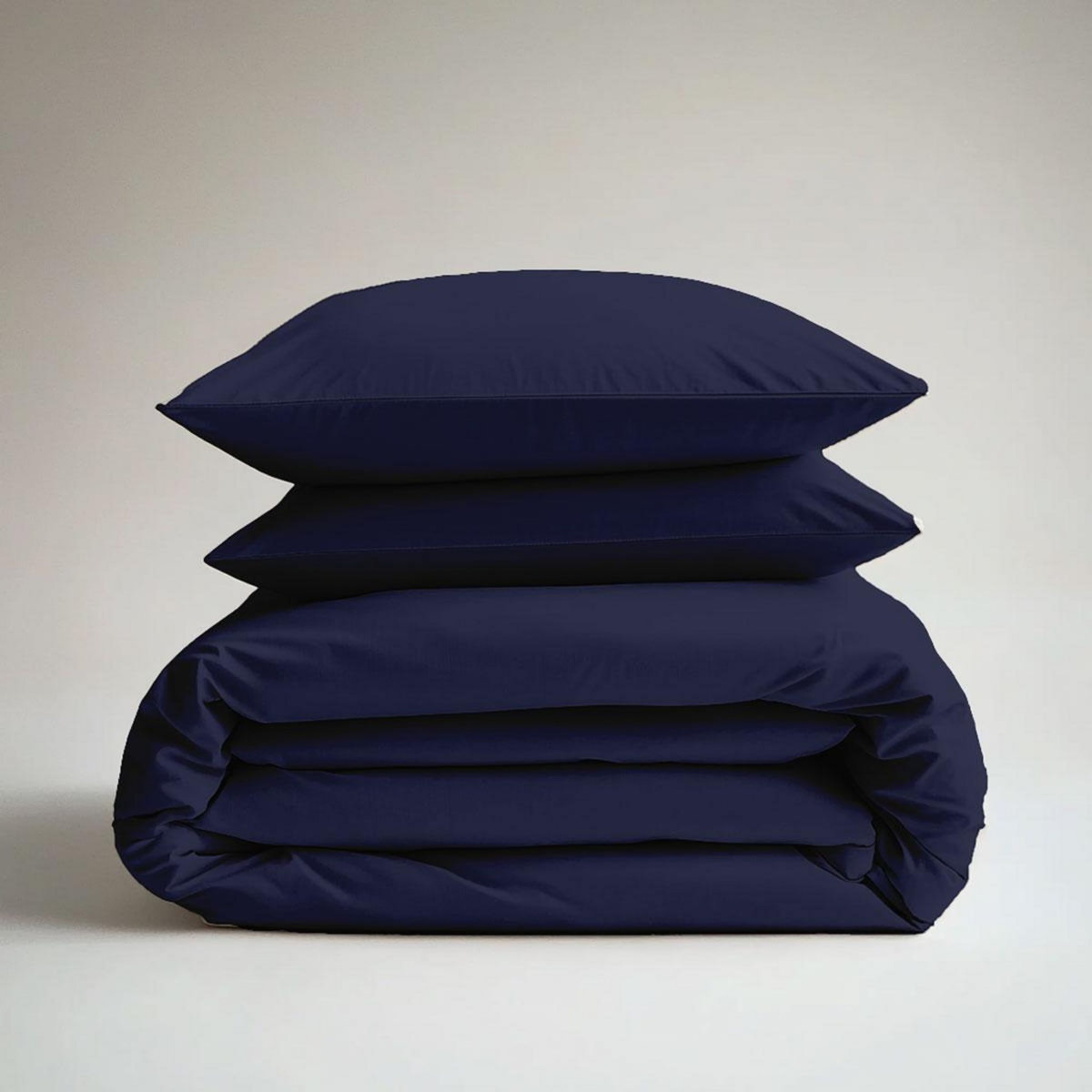 DODO Pack housse de couette + Taie(s) d'oreiller Coton thermorégulé Marine