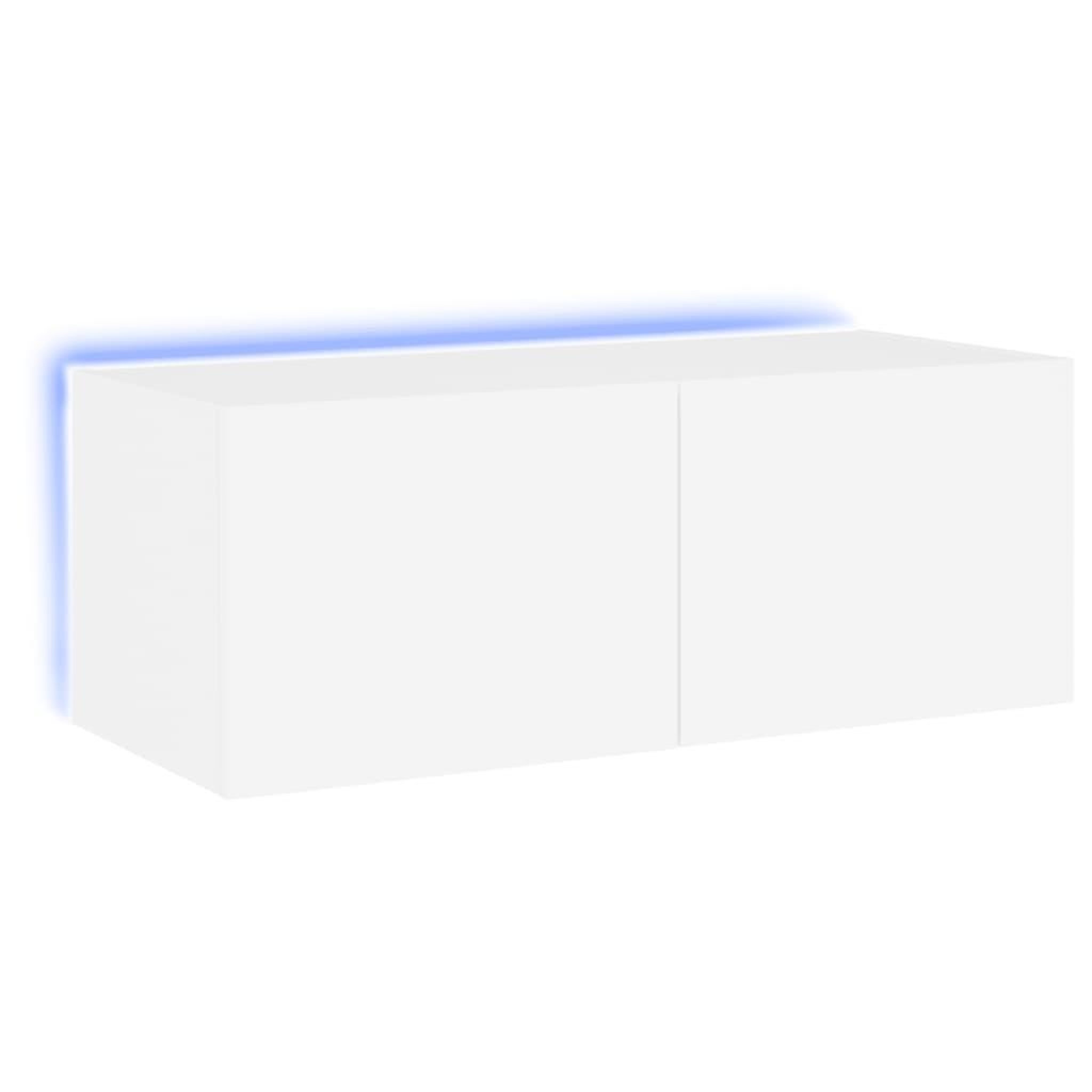 Voir la diapositive 2 : VIDAXL Meuble TV mural avec lumieres LED blanc 80x35x31 cm