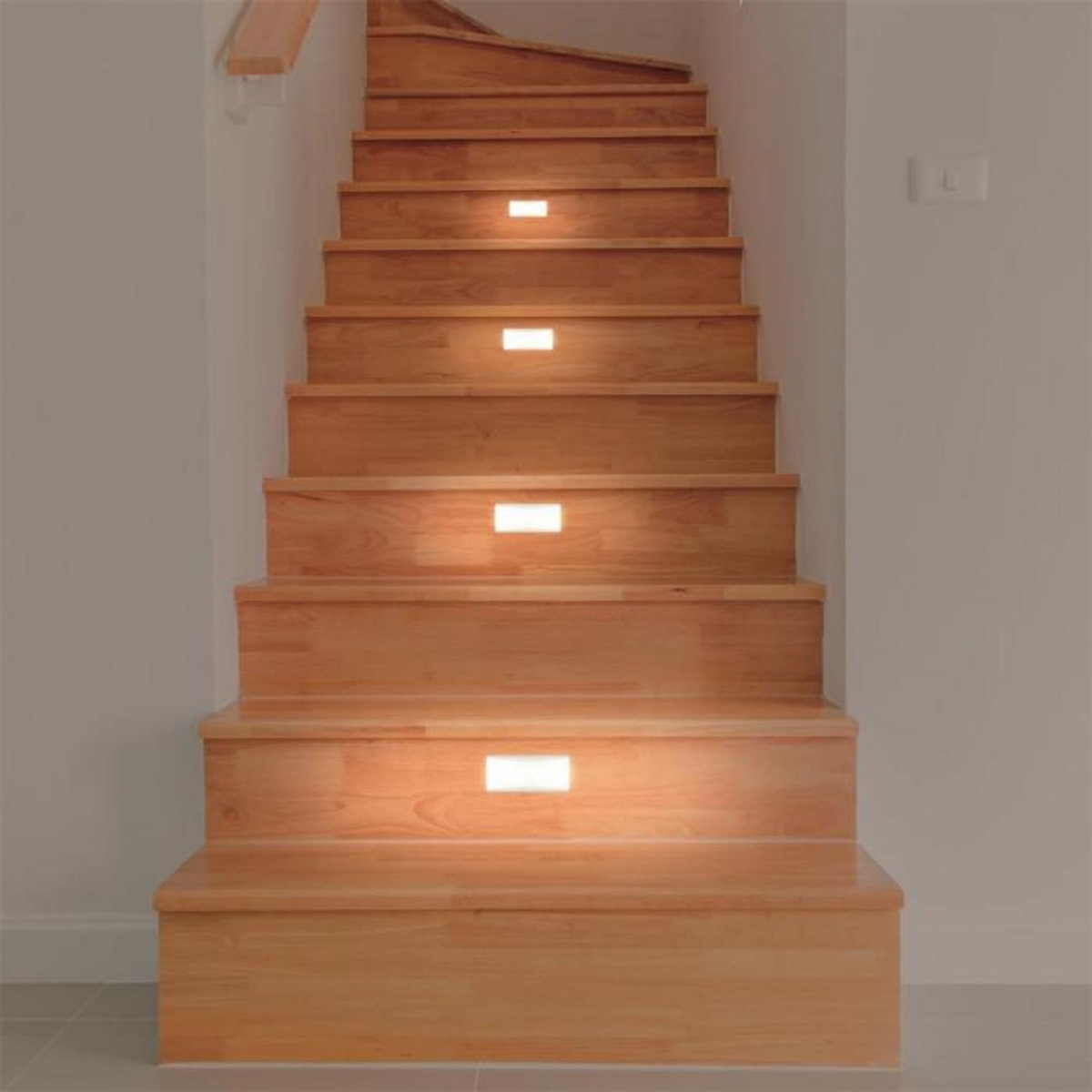 Paris Prix Lot de 2 Lampes Led  Détecteur Luminosité  7cm Blanc