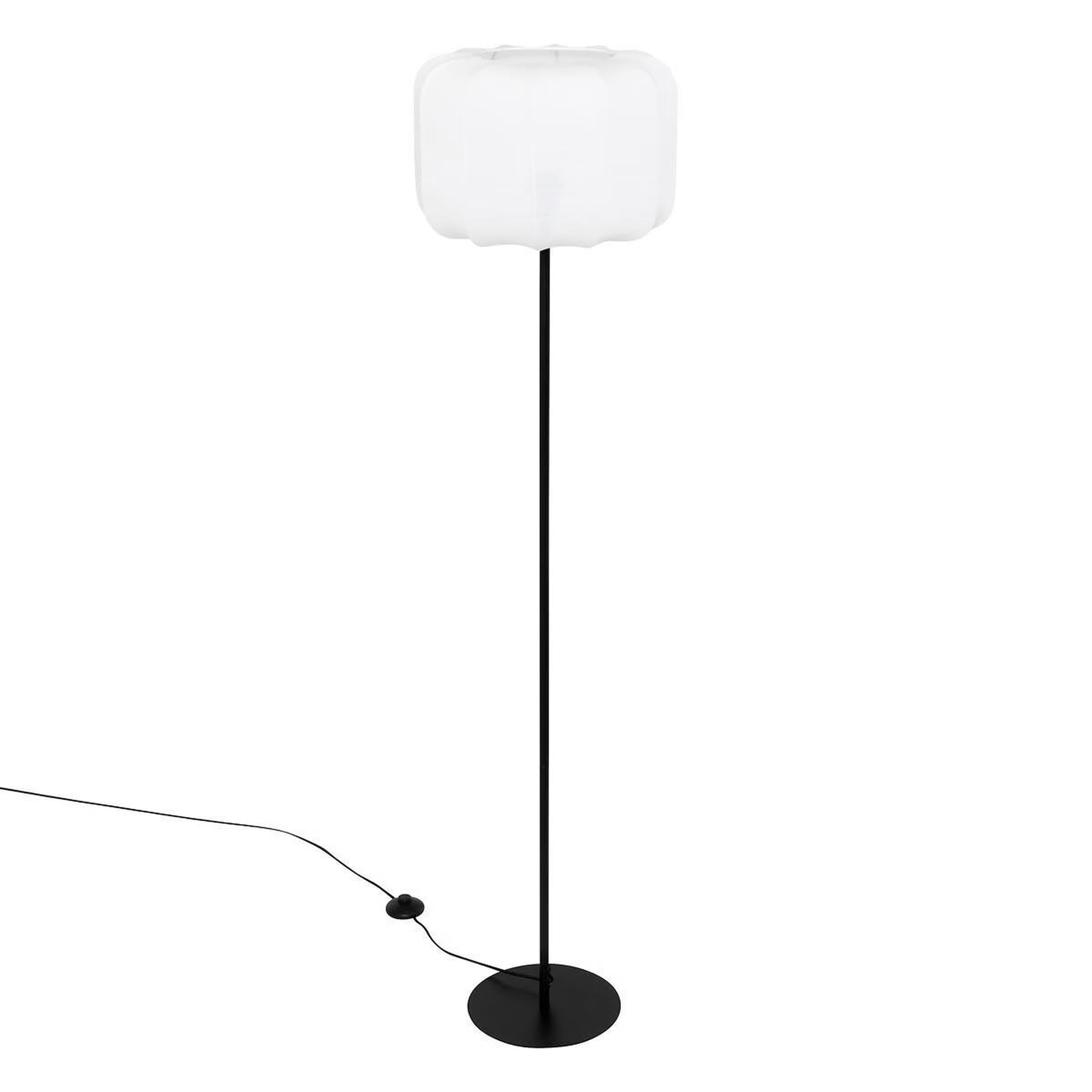 ATMOSPHERA Lampadaire en coton  tobie  37cm blanc & noir