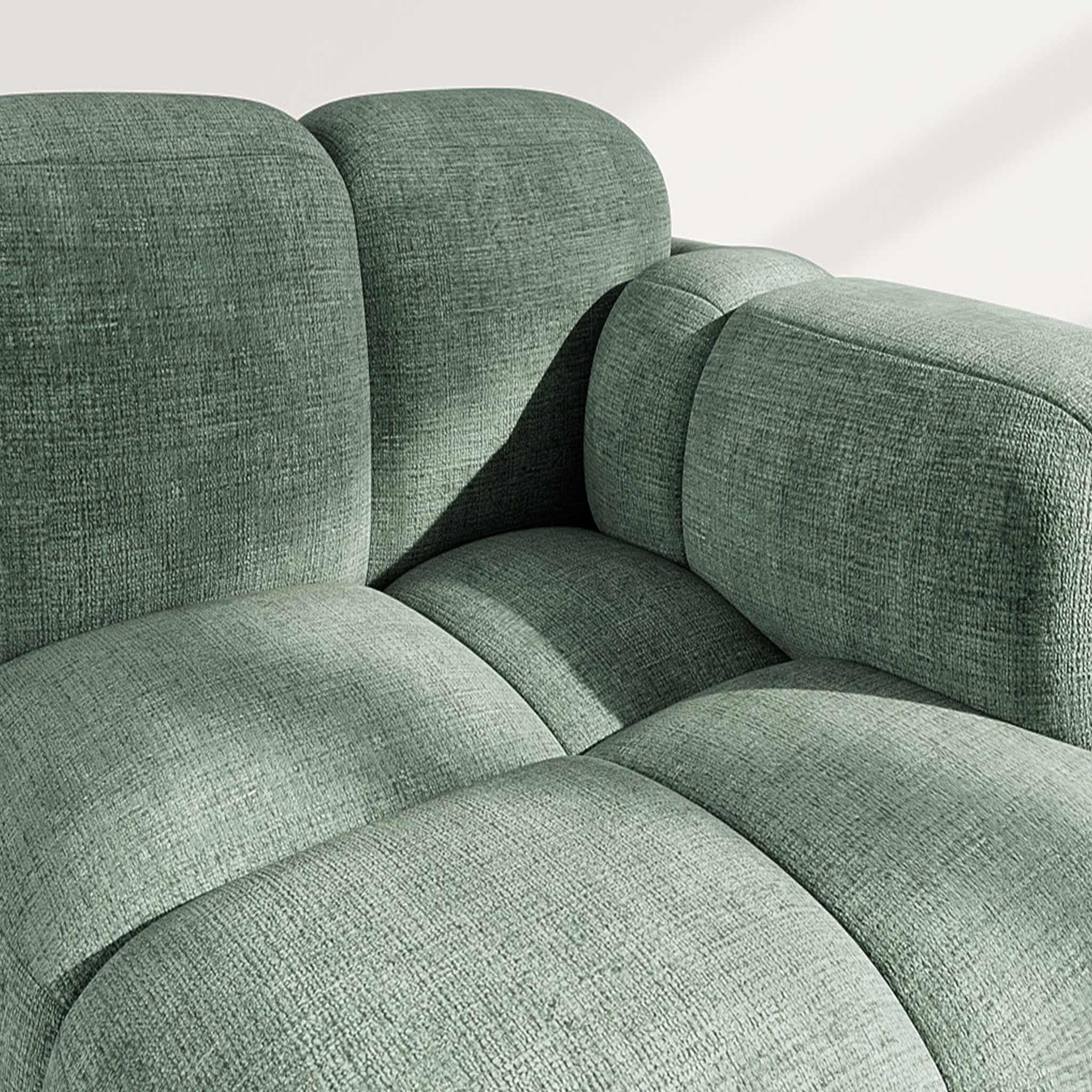 Voir la diapositive 4 : BEST MOBILIER Grace - module d'assise droit en velours texturé
