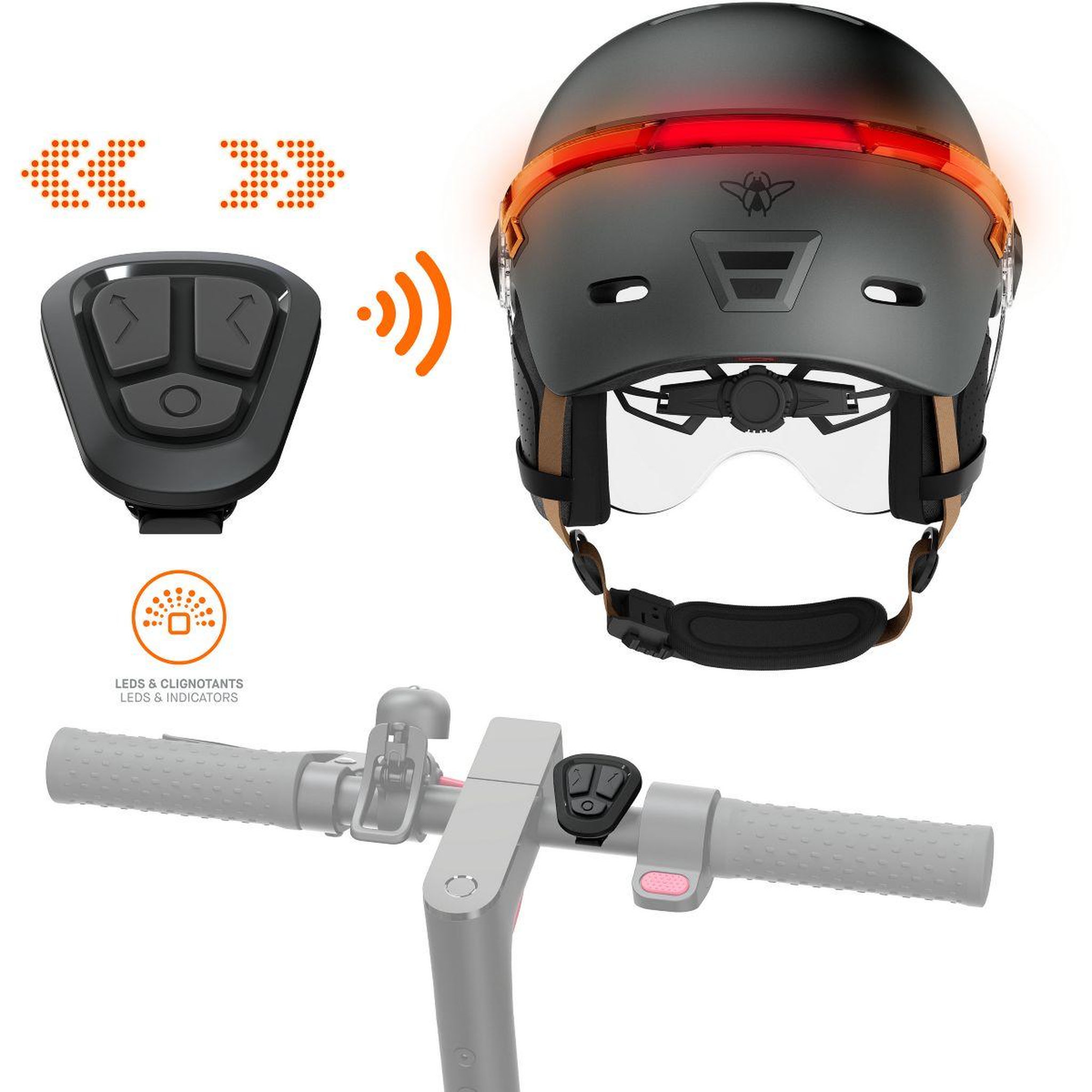 Voir la diapositive 5 : CASR Casque led glow gris taille m