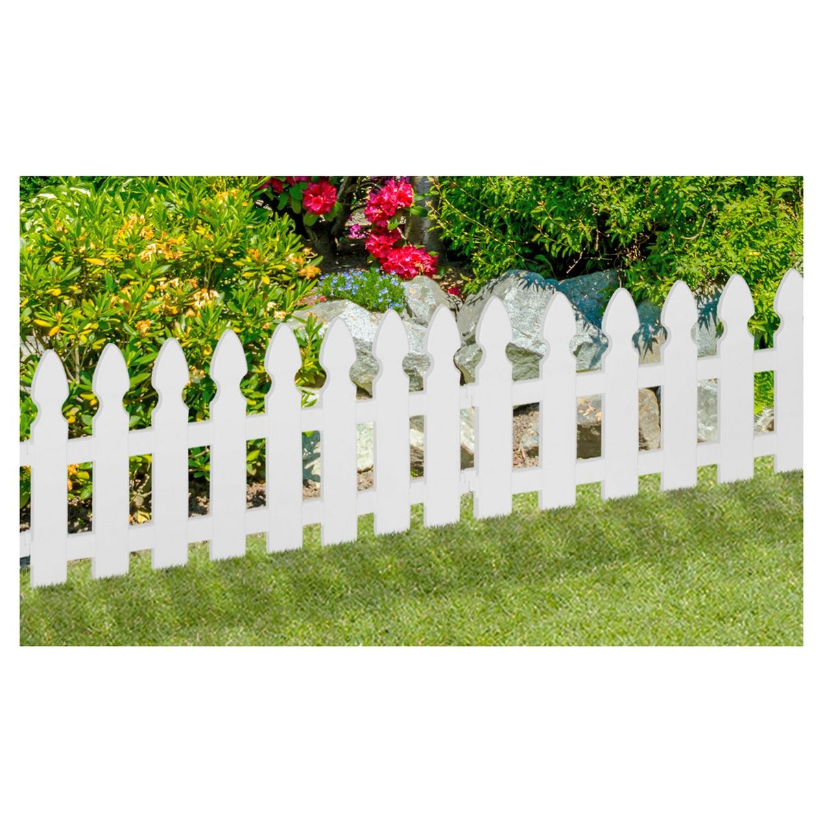 Jardikt Bordurettes plastiques blanches x10 - cloture