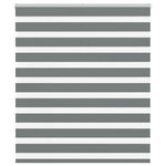 VIDAXL Store zebre gris fonce largeur du tissu 125,9 cm polyester