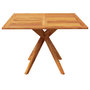 Voir la diapositive 3 : VIDAXL Table de jardin 110x110x75 cm Bois d'acacia solide