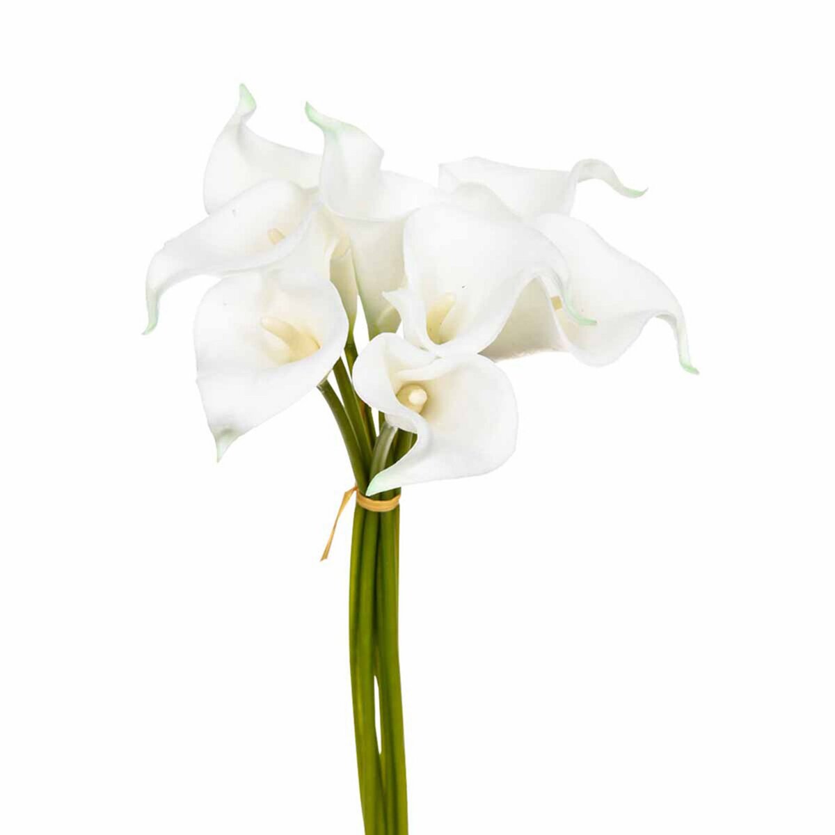 TOILINUX Lot 2x Bouquet 8 Arums artificiels - H. 36 cm - Blanc