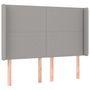 Voir la diapositive 2 : VIDAXL Tete de lit avec oreilles Gris clair 147x16x118/128 cm Tissu
