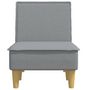 Voir la diapositive 4 : VIDAXL Chaise longue gris clair tissu