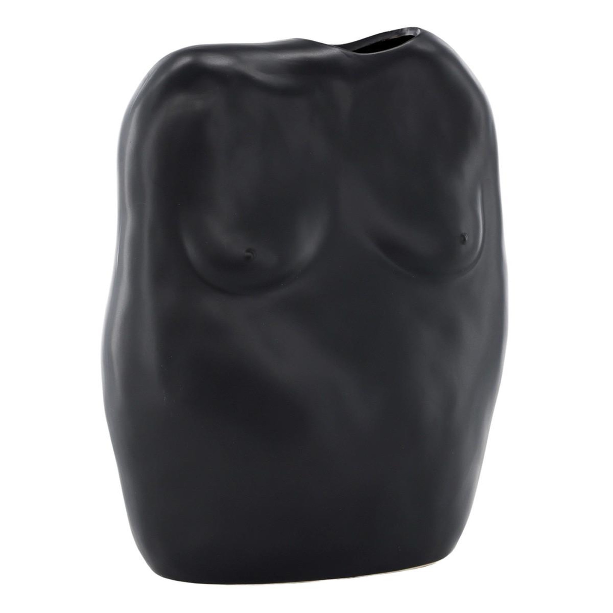 Voir la diapositive 1 : Paris Prix Vase buste en céramique  romie  28cm noir
