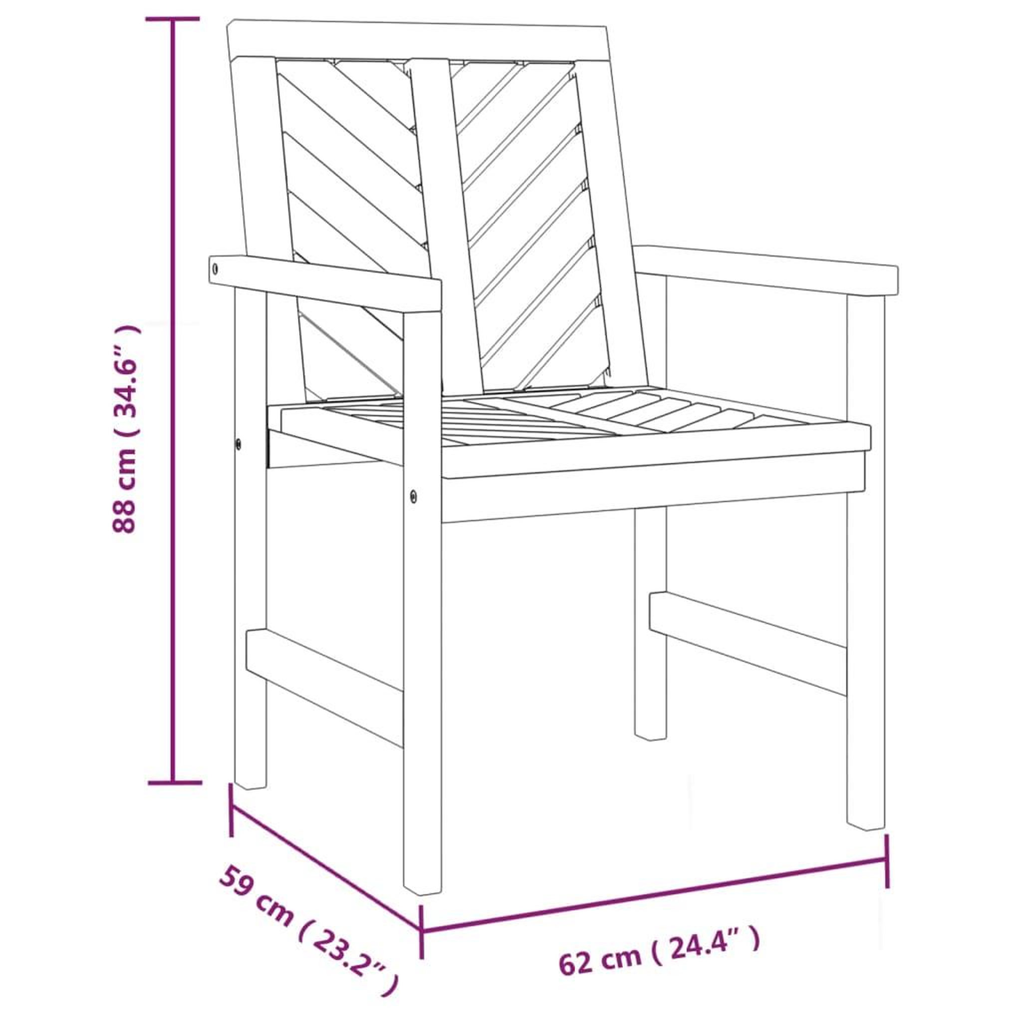 Voir la diapositive 6 : VIDAXL Ensemble de salon de jardin 3 pcs bois d'acacia solide