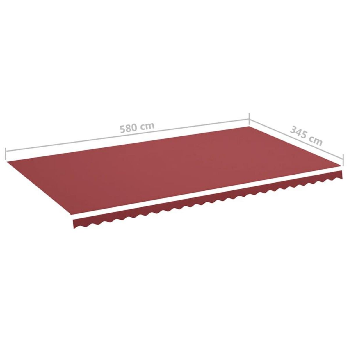 VIDAXL Tissu de remplacement pour auvent Bordeaux rouge 6x3,5 m