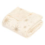 Voir la diapositive 1 : FEERIC LIGHT & CHRISTMAS Plaid de Noël motifs étoiles dorées - 130 x 180 cm - Ivoire