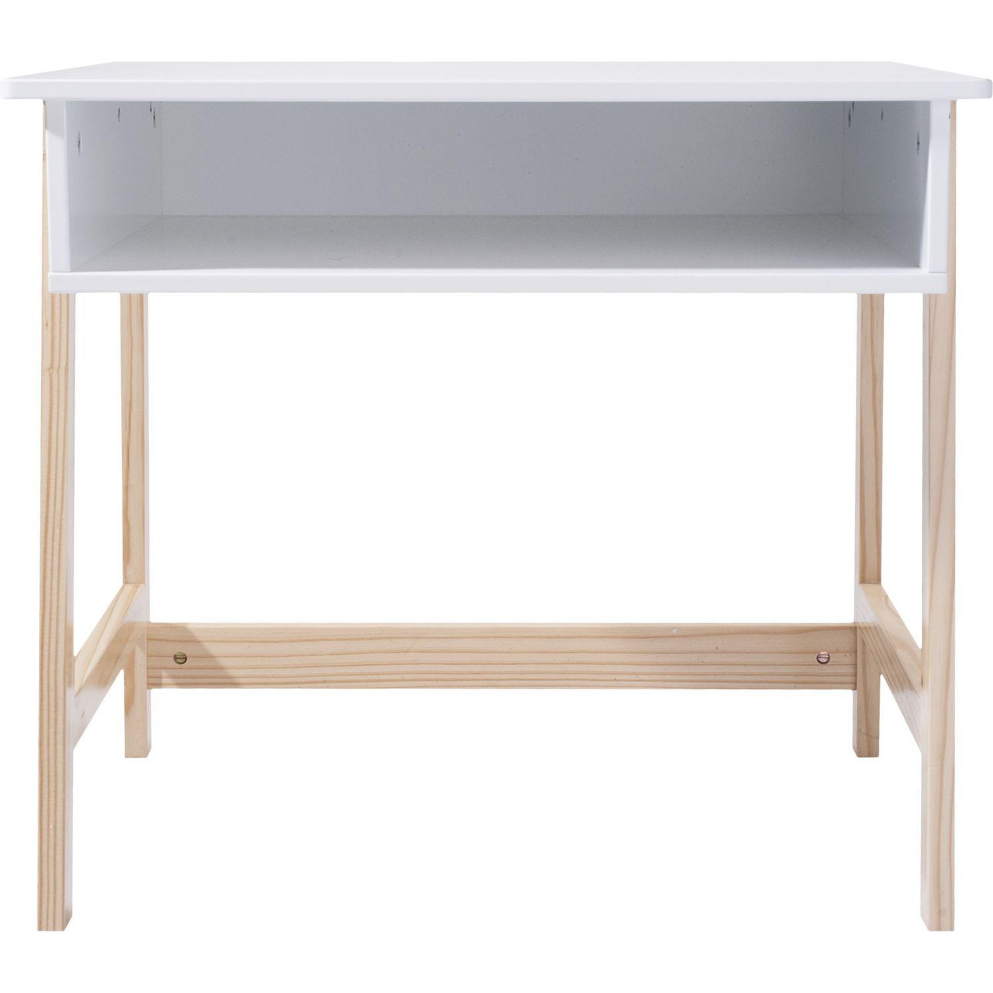 Voir la diapositive 2 : Atmosphera Kids Bureau en bois enfant douceur - l. 58 x h. 52 cm - blanc