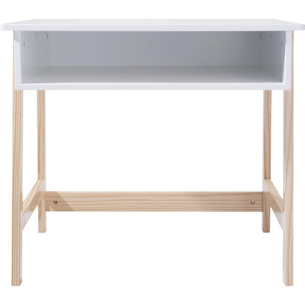Atmosphera Kids Bureau en bois enfant Douceur - L. 58 x H. 52 cm - Blanc