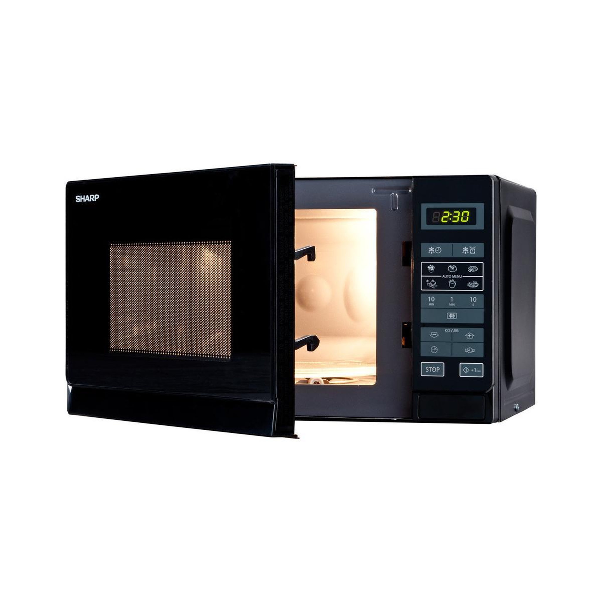 Voir la diapositive 3 : Sharp Four à micro-ondes Sharp R-242 BKW Surface plane Micro-ondes uniquement 20 L 800 W Noir