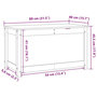 Voir la diapositive 6 : VIDAXL Boîte de rangement Blanc 80x40x45,5 cm Bois massif de pin
