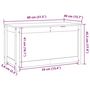 Voir la diapositive 6 : VIDAXL Boîte de rangement Blanc 80x40x45,5 cm Bois massif de pin