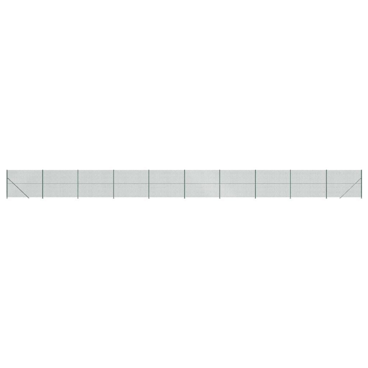 VIDAXL Cloture a mailles losangees avec bride vert 1,6x25 m