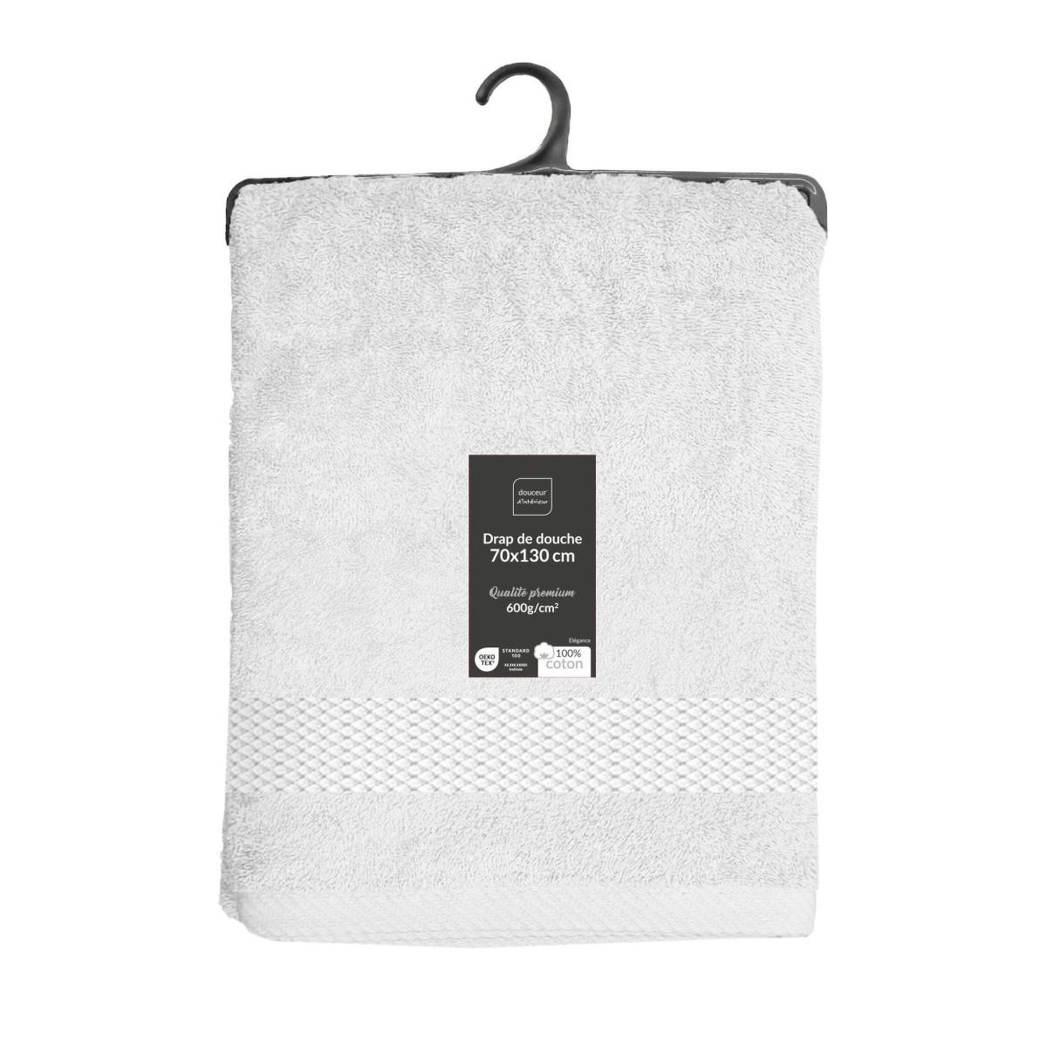 Voir la diapositive 6 : Douceur d'Intérieur Drap de douche  elegance  70x130cm blanc