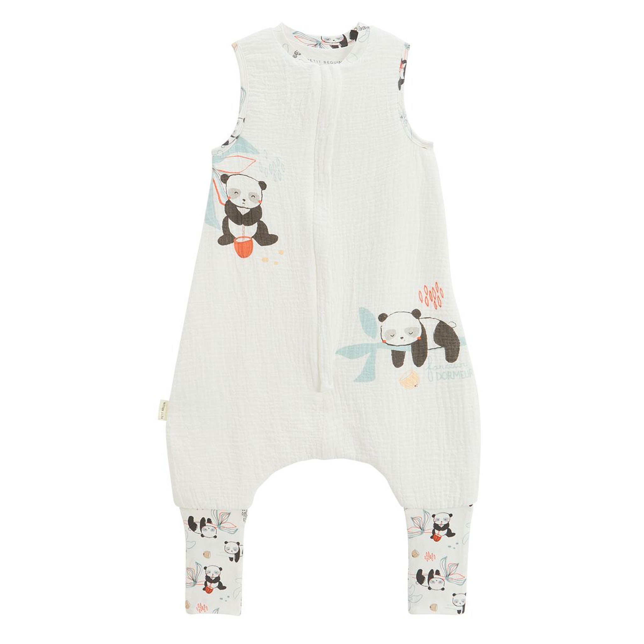 Voir la diapositive 1 : Petit BÃ©guin Turbulette tog 1 en gaze de coton avec pieds retroussables bento