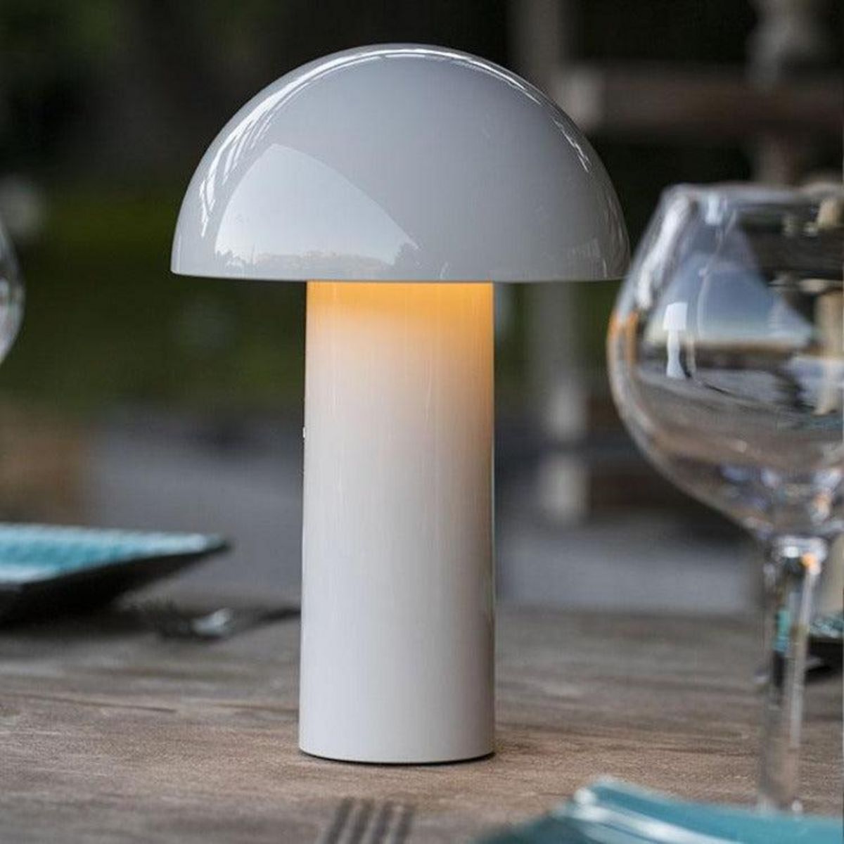 Lumisky Lampe de table sans fil LED TOD Blanc Metal H28CM